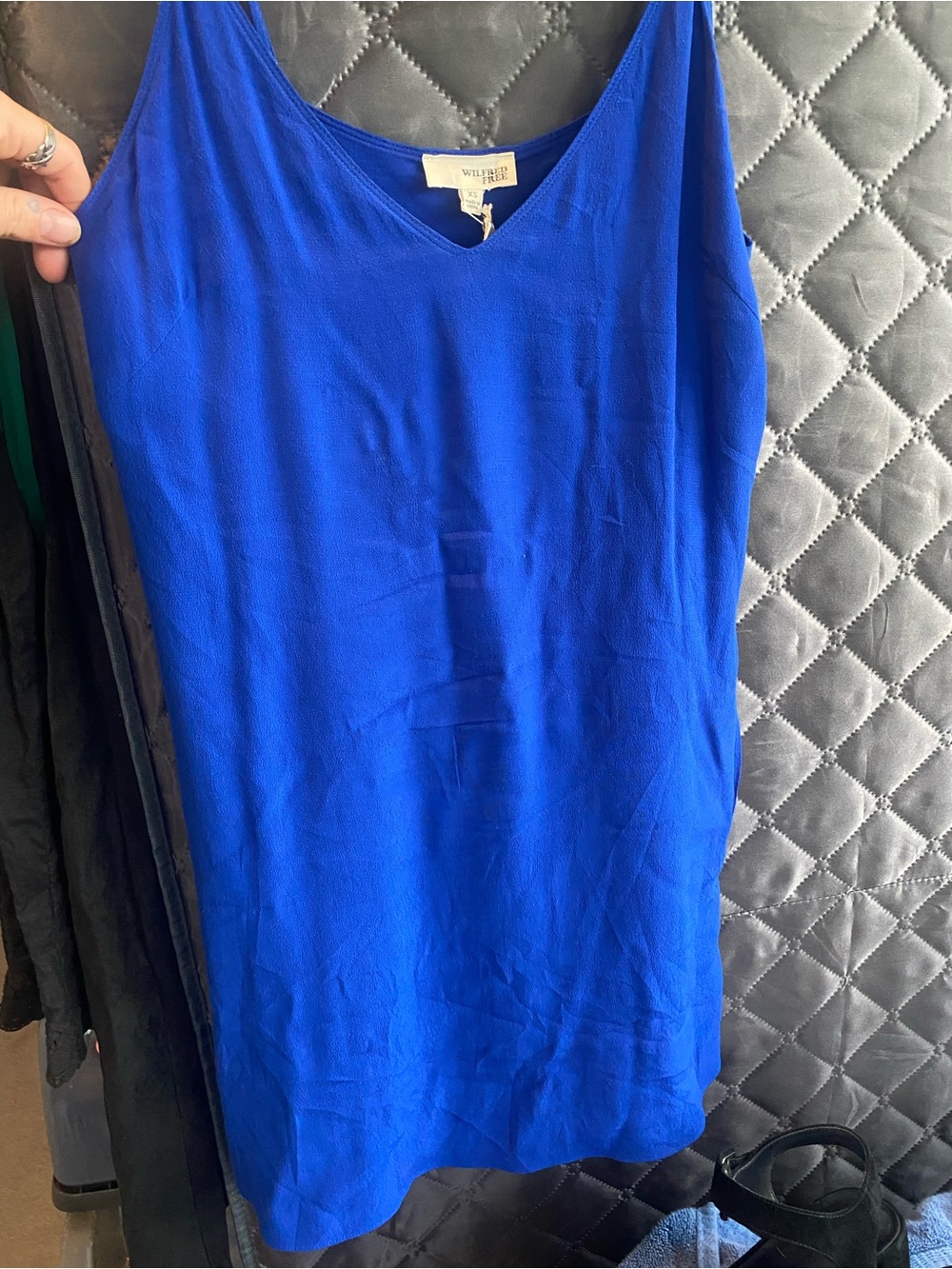 Wilfred Cornflower Blue V-Neck Slip Dress